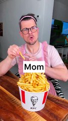 How to not eat FRIES infront of MOM？😭❤️🍟｜ CHEFKOUDY