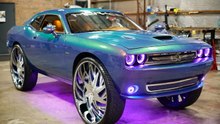 This Dodge Challenger Rolls On Giant 34" Rims