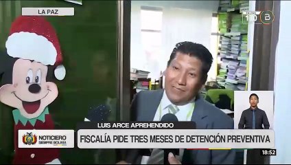 Fiscalía pide tres meses de detención preventiva para Luis Arce