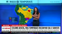 Previsão do tempo: Ciclone se afasta do Brasil, mas calor e umidade trazem de volta o risco de temporais