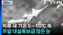 하루 새 기온 5∼10℃ 뚝...주말 대설특보 수준 많은 눈 / YTN