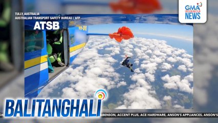 Skydiver, sumabit sa buntot ng eroplano matapos aksidenteng ma-deploy ang kaniyang parachute sa skydiving activity | Balitanghali