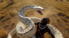“KingKong Saves Warrior From Giant White Anaconda | Epic Savanna Battle!”