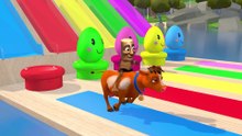 Long slide game with Brain Rot McQueen Car - Funny