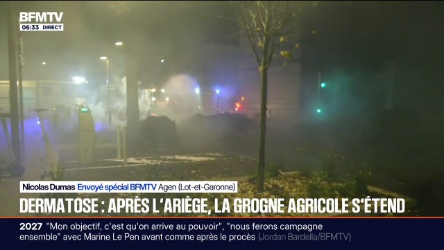 Les blocages des agriculteurs opposés aux abattage des bovins, après la détection d'un cas de dermatose, s'étendent Lot-et-Garonne.