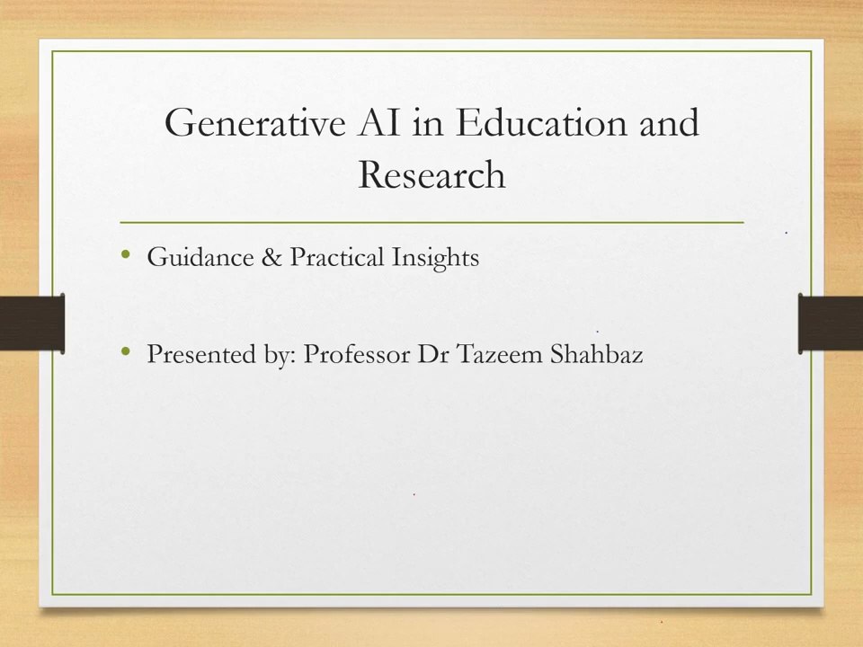 Generative AI in Education