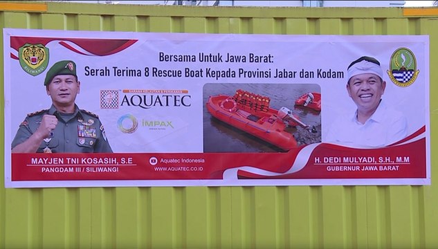 Pangdam III/Siliwangi Serahkan Resque Boat kepada Pemprov Jabar