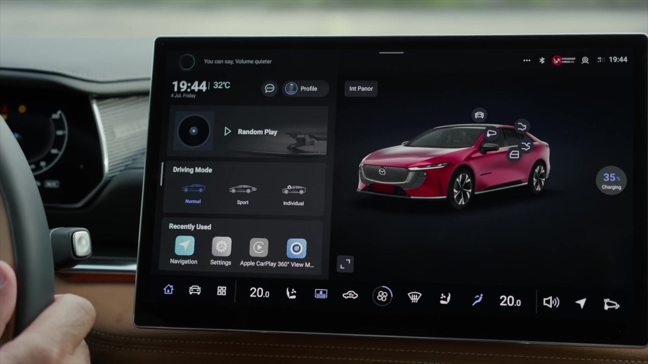 Zeitloses Design und moderne Funktionalität im Mazda6e - Komfortable und intuitive Bedienung