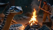 "Anaconda Silently Hunts Sleeping Camper 😱🐍"