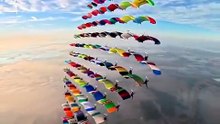 World Record Skydiving Diamond Formation | 100+ Canopies in Stunning Vertical Stack