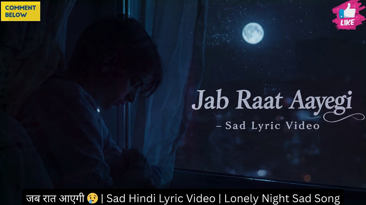 Jab Raat Aayegi | जब रात आएगी 😢 | Sad Hindi Lyric Video | Lonely Night Sad Song