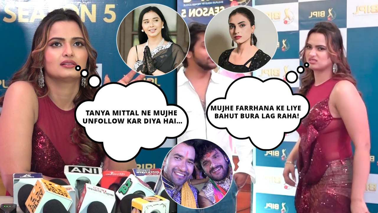 Tanya Mittal, Farhana, Khesari, Nirahua & Bhojpuri Industry Premier League - NEELAM GIRI's Dhamakedar Press Meet