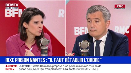 Rixe à la prison de Nantes: Gérald Darmanin déclare que les images de violences ne le "surprennent pas vraiment"