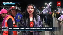 Miles de peregrinos llegan a la Basílica de Guadalupe en el 494 aniversario