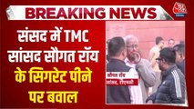 संसद के बाहर E-सिगरेट पीते नजर आए TMC सांसद सौगत रॉय, सवाल पूछने पर उखड़े