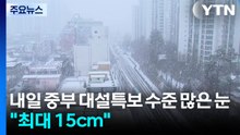 [날씨] 내일 중부 대설특보 수준 많은 눈..."최대 15cm" / YTN