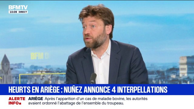 Dermatose en Ariège: Laurent Nuñez annonce quatre interpellations après des heurts entre gendarmes et agriculteurs