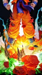 Dragon Ball Z Buu vs Goku Model Super Saiyan Genki Bomb Action Figure