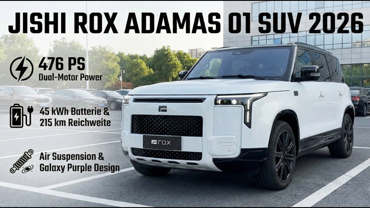 Neues SUV von Jishi: 204 PS und 270 PS Motoren im ADAMAS 01 2026