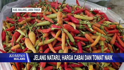 Jelang Nataru, Harga Cabai dan Tomat di Pasar Naik