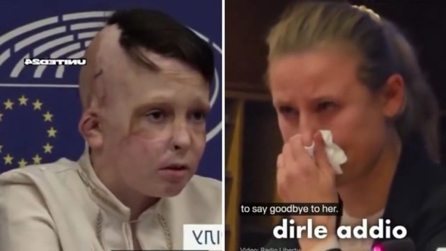 Il piccolo ucraino racconta al Parlamento europeo come ha perso la madre. Tutti piangono, anche l'interprete