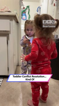 Toddler Stops Herself Mid-Fight and Chooses Words Instead|| Heartsome 💖