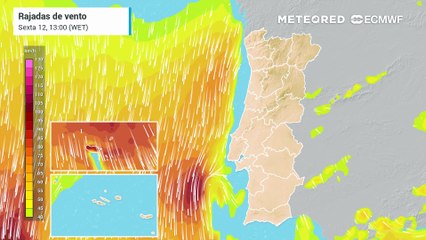 Tempestade Emilia traz agravamento com rajadas de vento até 110 km/h em Madeira.
