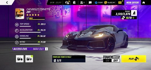 EVO Showcase: Chevrolet Corvette ZR1 TLE Gameplay | Holiday Overdrive Season | Asphalt Legends