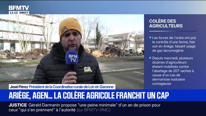 Colère agricole: "On est en train de se coordonner nationalement pour faire une grosse action d'ampleur", assure le président de la coordination rurale de Lot-et-Garonne