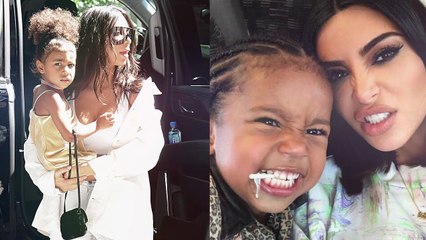 Kim Kardashian Goes Makeup-free While Filming New Tiktok With North West
