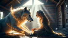 The human fed the chained wolf daily… until the chains broke and the Alpha King rose before her.