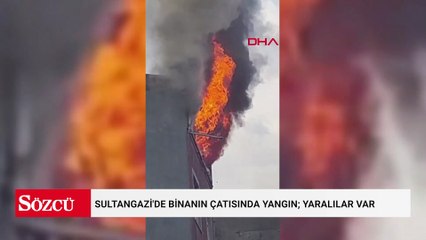 Sultangazi'de binanın çatısında yangın; yaralılar var