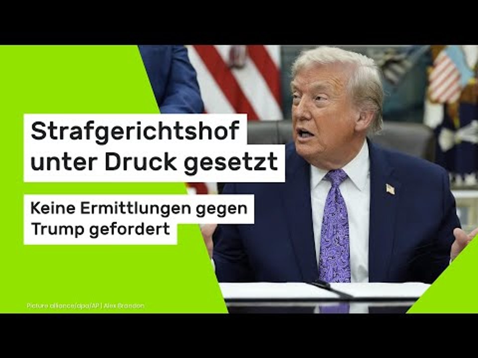 Strafgerichtshof unter Druck gesetzt - keine Ermittlungen gegen Trump gefordert