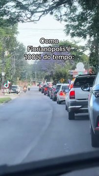 Vídeo que desilude turistas de Florianópolis sobre praia e trânsito viraliza no TikTok