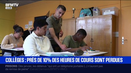 Collège: 9% des heures de cours n'ont pas été assurées dans les établissements publics en 2023-2024, un chiffre en légère baisse