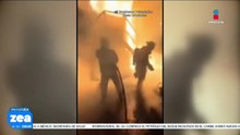 Bomberos enfrentan fuerte incendio en Altamira, Tamaulipas