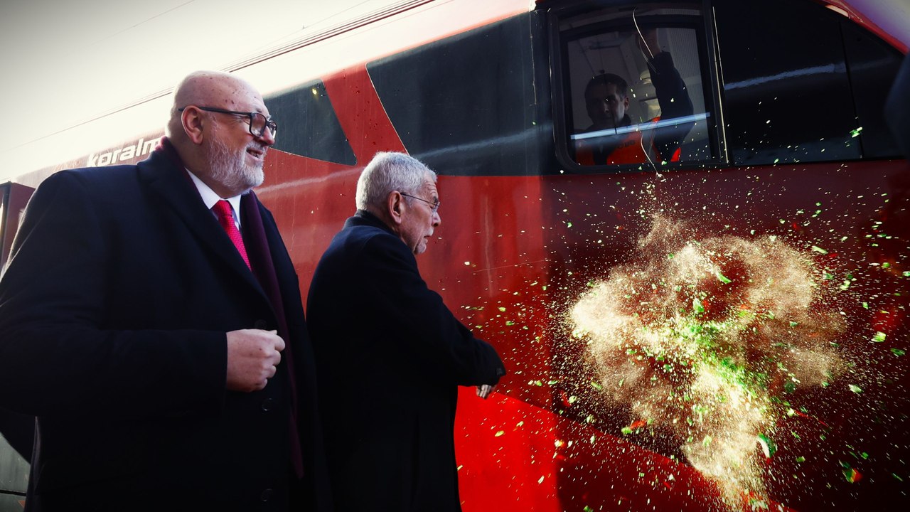 Das war die erste Zugfahrt der Koralmbahn