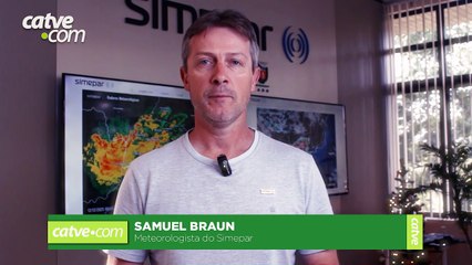 Tempestades avançam pelo Paraná e acumulados podem passar de 80 mm, alerta Simepar