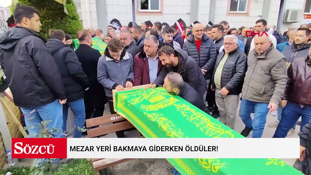 Mezar yeri bakmak için otomobille yola çıkan dayı ile yeğenin öldüğü kaza kamerada
