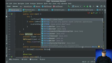 Client-server chat development part 2