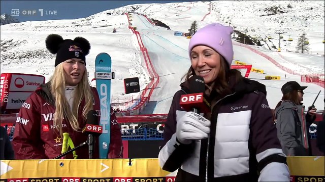Lindsey Vonn - St.Moritz Downhill 1 Interview