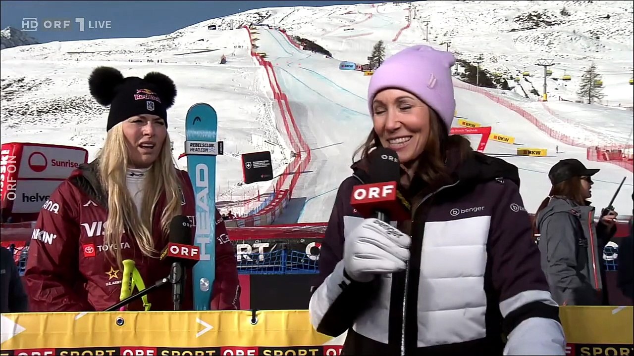 Lindsey Vonn - St.Moritz Downhill 1 Interview