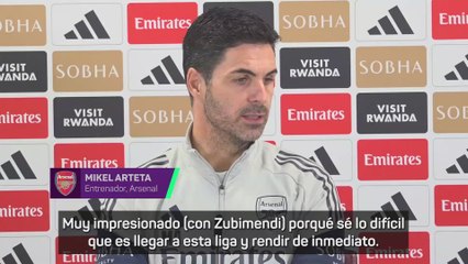 Arteta se deshace en elogios a Zubimendi por su papel en el Arsenal