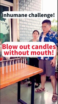 🚫 Blow Out Candles Without a Mouth? Insane Couple Challenge Goes Viral🤣｜No Mouth Candle Trick
