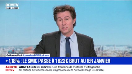 Le Smic passera à 1823 euros brut au 1er janvier, soit une revalorisation de 1,18%