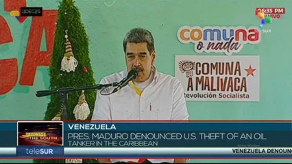 Venezuelan president denounces U.S. theft of oil tanker in the Caribbean