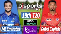 ILT20 2025-26 | Dubai Capitals vs MI Emirates 18th T20 Match Preview |