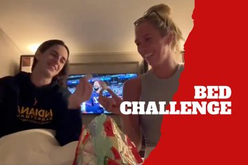 Caitlin Clark and Lexie Hull tried to see how many marshmallows they could fit in their mouths