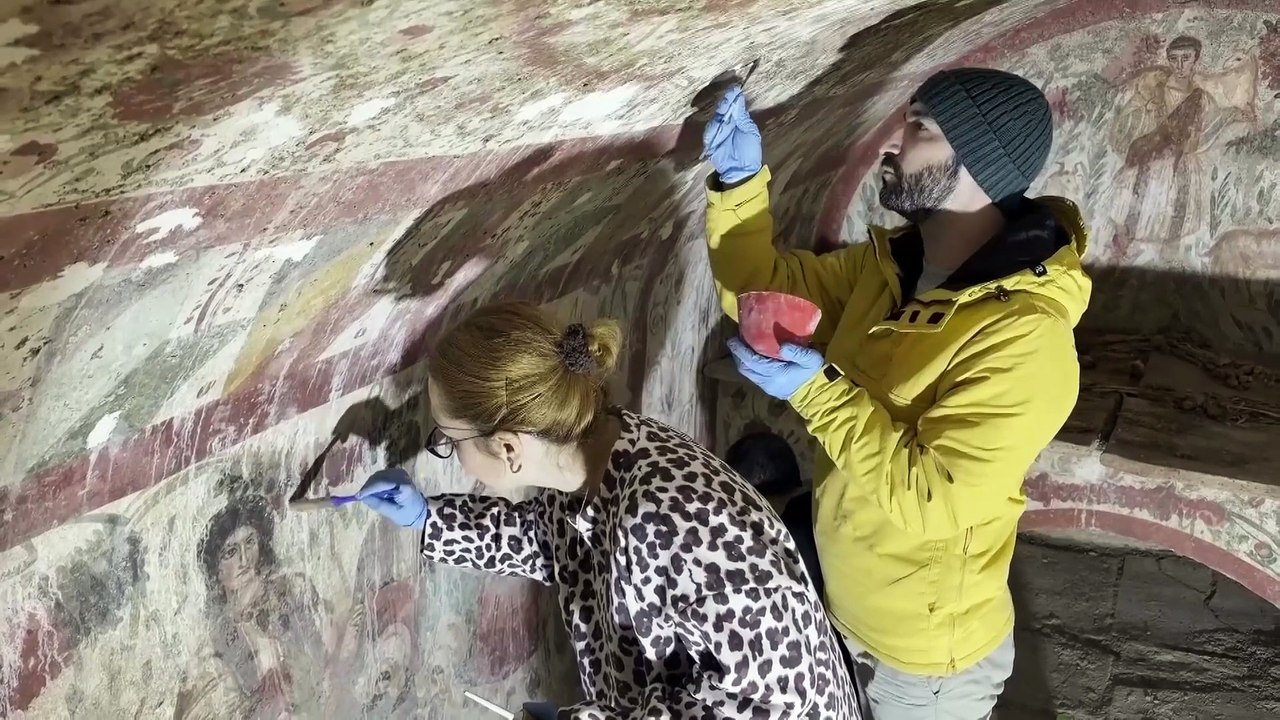 Seltenes Fresko: Jesus als guter Hirte in türkischer Grabkammer entdeckt