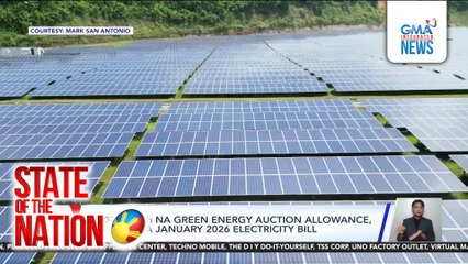 P0.0371/kWh na green energy auction allowance, makikita sa January 2026 electricity bill | SONA